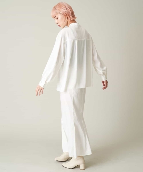 A de a.v.v(アードアー・ヴェ・ヴェ)の「(SET UP対応)サテンマーメイドスカート(スカート・レディース・ホワイト/ブラック・38/36)」の7枚目の写真