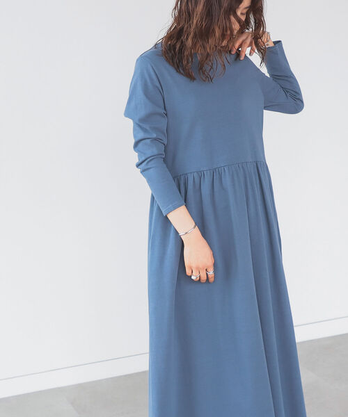 B:MING by BEAMS（ビーミングバイビームス）の「B:MING by BEAMS / 切替 マキシワンピース 22SS（ワンピース・レディース・ベージュ/ブルー系その他/スミクロ・SMALL/MEDIUM）」の8枚目の写真