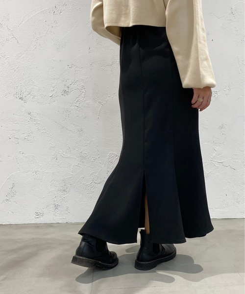 apres jour mignon(アプレジュールミニョン)の「スリット入りマーメイドスカート【ZOZOTOWN限定アイテム】(スカート・レディース・ブラック/ブラック系その他・SMALL/X-LARGE/MEDIUM)」の19枚目の写真