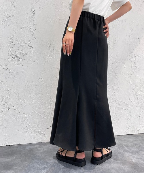 apres jour mignon(アプレジュールミニョン)の「スリット入りマーメイドスカート【ZOZOTOWN限定アイテム】(スカート・レディース・ブラック/ブラック系その他・SMALL/X-LARGE/MEDIUM)」の6枚目の写真