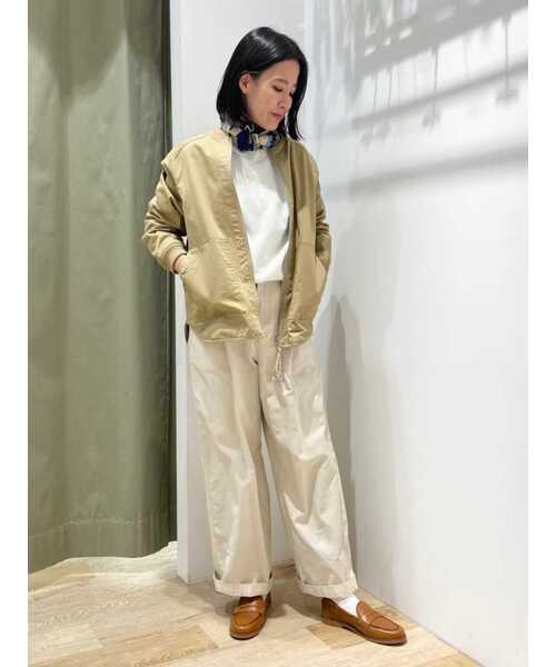 human woman（ヒューマンウーマン）の「◆ワッフルロンＴ（Tシャツ/カットソー・レディース・ライトグリーン/ホワイト・MEDIUM）」の9枚目の写真