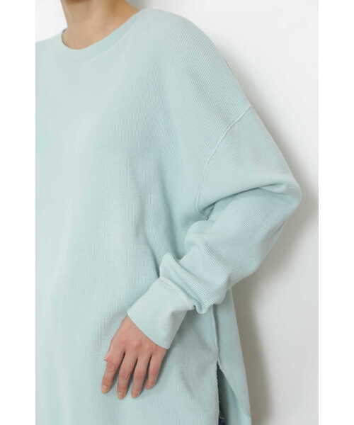 human woman（ヒューマンウーマン）の「◆ワッフルロンＴ（Tシャツ/カットソー・レディース・ライトグリーン/ホワイト・MEDIUM）」の20枚目の写真