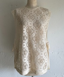 【未使用品難あり】nesessaire ネセセア レースパッチワークジレ 未使用品難あり】nesessaire ネセセア レースパッチワークジレ