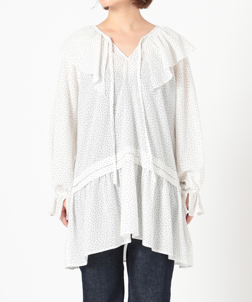 SLOBE IENA（スローブイエナ）の「フリルカラーチュニック
