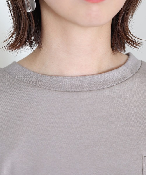 ElegChic(エレグシック)の「サイド スリット ポケットTシャツ 長袖 (Tシャツ/カットソー・レディース・ブラック/オフホワイト/グレイッシュベージュ・4L/XXL/L)」の17枚目の写真