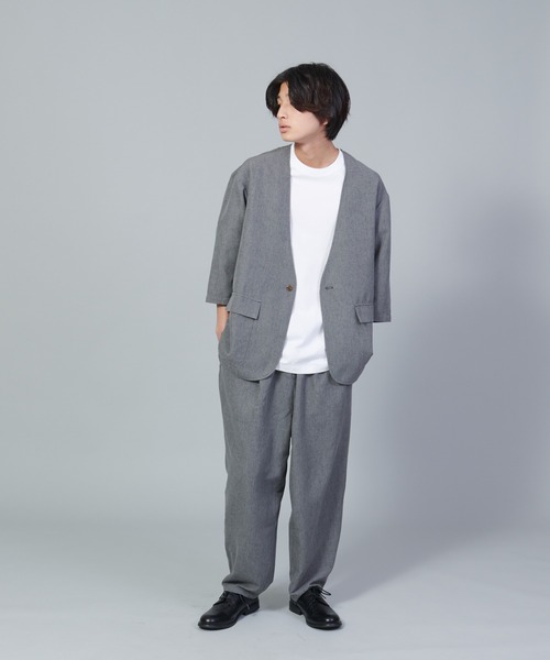 【UNIIT/ユニット】テックリネンノーカラージャケット（ノーカラージャケット）｜UNIIT（ユニット）
