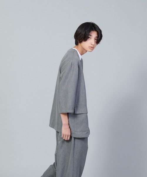 【UNIIT/ユニット】テックリネンノーカラージャケット（ノーカラージャケット）｜UNIIT（ユニット）