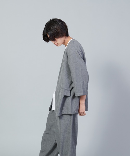 【UNIIT/ユニット】テックリネンノーカラージャケット（ノーカラージャケット）｜UNIIT（ユニット）