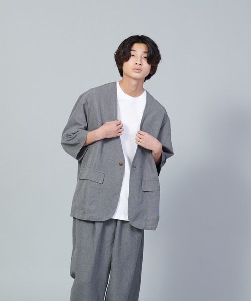 【UNIIT/ユニット】テックリネンノーカラージャケット（ノーカラージャケット）｜UNIIT（ユニット）
