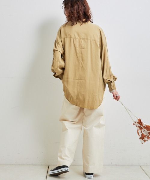 CIAOPANIC TYPY（チャオパニックティピー）の「テンセルバンドカラーシャツ（シャツ/ブラウス・レディース・ベージュ/カーキ/グレー系その他・ONE SIZE）」の19枚目の写真