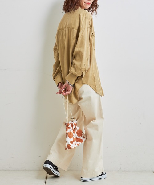 CIAOPANIC TYPY（チャオパニックティピー）の「テンセルバンドカラーシャツ（シャツ/ブラウス・レディース・ベージュ/カーキ/グレー系その他・ONE SIZE）」の20枚目の写真