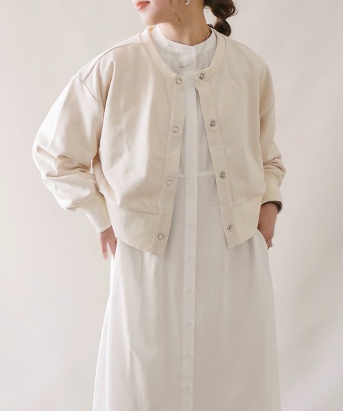 4youstory（フォーユーストーリー）の「【4youstory by 陽】2wayクロップドカーディガン（カーディガン/ボレロ・レディース・ブラウン/ライトグリーン/アイボリー・FREE）」の2枚目の写真