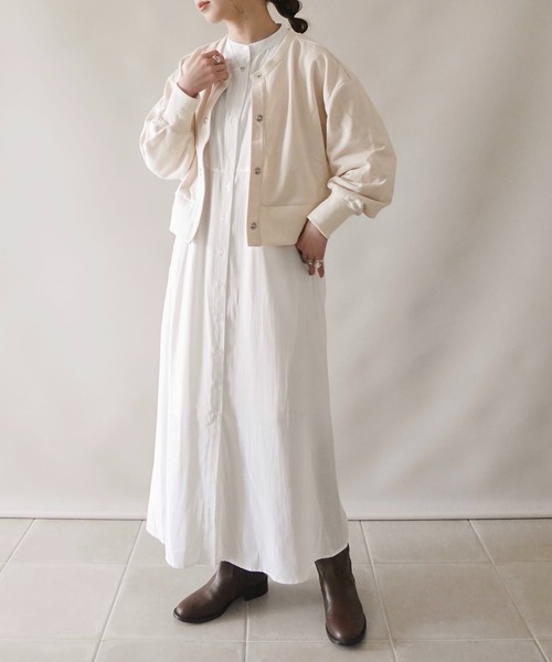 4youstory（フォーユーストーリー）の「【4youstory by 陽】2wayクロップドカーディガン（カーディガン/ボレロ・レディース・ブラウン/ライトグリーン/アイボリー・FREE）」の4枚目の写真