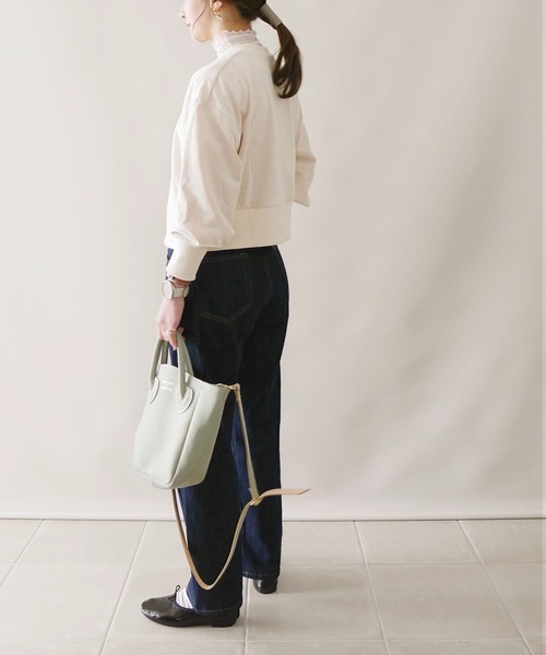 4youstory（フォーユーストーリー）の「【4youstory by 陽】2wayクロップドカーディガン（カーディガン/ボレロ・レディース・ブラウン/ライトグリーン/アイボリー・FREE）」の7枚目の写真