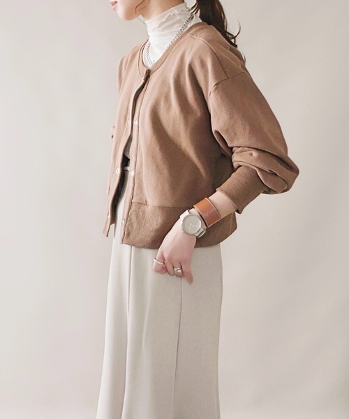 4youstory（フォーユーストーリー）の「【4youstory by 陽】2wayクロップドカーディガン（カーディガン/ボレロ・レディース・ブラウン/ライトグリーン/アイボリー・FREE）」の17枚目の写真