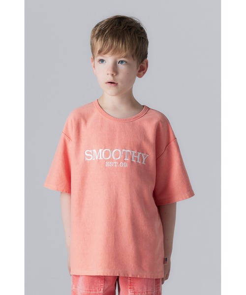 Smoothy(スムージー)の「Smoothy USA Pigment Embroidery Tee / スムージー ピグメント刺繍Tシャツ(Tシャツ/カットソー・キッズ・イエロー/ブラウン/ピンク/ブラック・XL/L/M/S)」の4枚目の写真