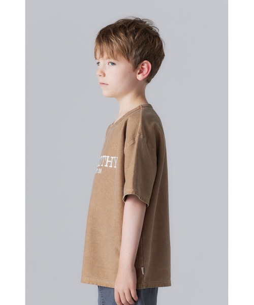 Smoothy(スムージー)の「Smoothy USA Pigment Embroidery Tee / スムージー ピグメント刺繍Tシャツ(Tシャツ/カットソー・キッズ・イエロー/ブラウン/ピンク/ブラック・XL/L/M/S)」の15枚目の写真