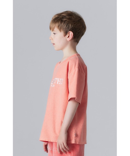 Smoothy(スムージー)の「Smoothy USA Pigment Embroidery Tee / スムージー ピグメント刺繍Tシャツ(Tシャツ/カットソー・キッズ・イエロー/ブラウン/ピンク/ブラック・XL/L/M/S)」の10枚目の写真