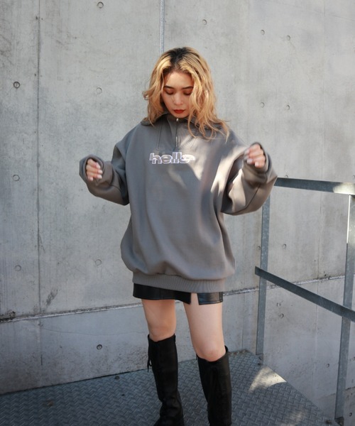 FIG&VIPER（フィグアンドバイパー）の「HELLOリブタートルBIG　PO（ニット/セーター・レディース・グレー/ブラック・FREE）」の10枚目の写真