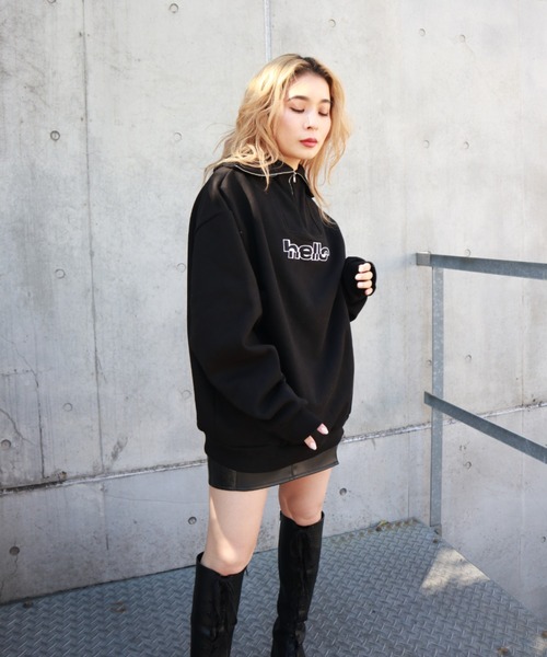 FIG&VIPER（フィグアンドバイパー）の「HELLOリブタートルBIG　PO（ニット/セーター・レディース・グレー/ブラック・FREE）」の11枚目の写真