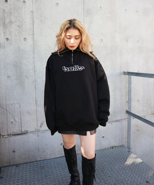 FIG&VIPER（フィグアンドバイパー）の「HELLOリブタートルBIG　PO（ニット/セーター・レディース・グレー/ブラック・FREE）」の7枚目の写真