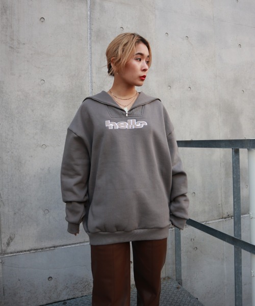 FIG&VIPER（フィグアンドバイパー）の「HELLOリブタートルBIG　PO（ニット/セーター・レディース・グレー/ブラック・FREE）」の8枚目の写真