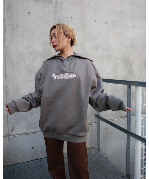 FIG&VIPER（フィグアンドバイパー）の「HELLOリブタートルBIG　PO（ニット/セーター・レディース・グレー/ブラック・FREE）」の16枚目の写真