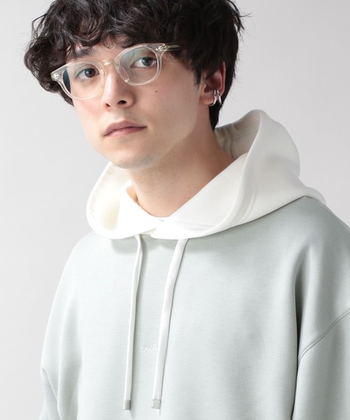 RAGEBLUE(レイジブルー)の「プチ刺繍キリカエ/テックスウェットパーカー/265153(パーカー・メンズ・ホワイト/チャコールグレー/ライトブルー/ライトグリーン・MEDIUM/LARGE)」の3枚目の写真