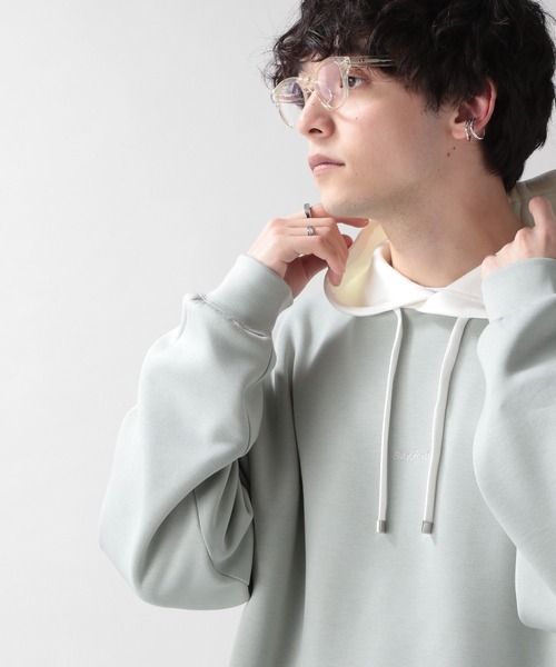 RAGEBLUE(レイジブルー)の「プチ刺繍キリカエ/テックスウェットパーカー/265153(パーカー・メンズ・ホワイト/チャコールグレー/ライトブルー/ライトグリーン・MEDIUM/LARGE)」の18枚目の写真