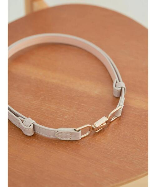 earth music&ecology（アースミュージックアンドエコロジー）の「型押しフックベルト＊（ベルト・レディース・ブラック/ダークブラウン/ピンクベージュ・FREE）」の11枚目の写真