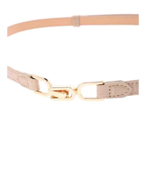 earth music&ecology（アースミュージックアンドエコロジー）の「型押しフックベルト＊（ベルト・レディース・ブラック/ダークブラウン/ピンクベージュ・FREE）」の9枚目の写真