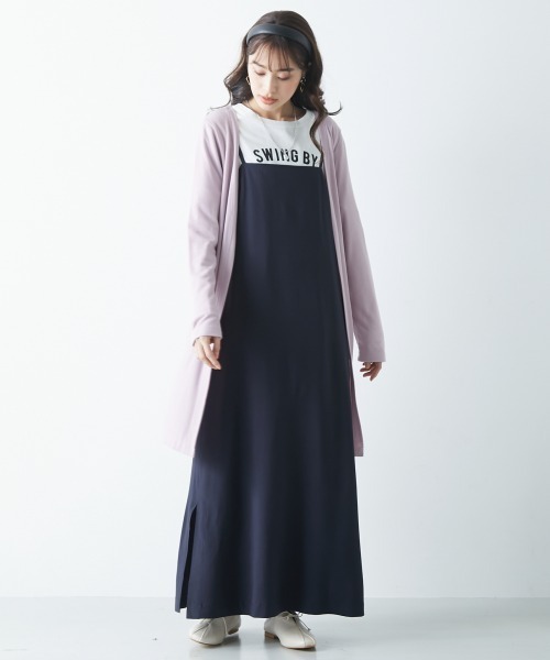 SMILE LAND（スマイルランド）の「大きいサイズ カットソーロングカーディガン（カーディガン/ボレロ・レディース・ブルー/ピンク系/ネイビー/パープル系/ライトグリーン/グレー/ライトピンク/ボルドー/オフホワイト/ブラック・4L/LL/3L/L）」の19枚目の写真