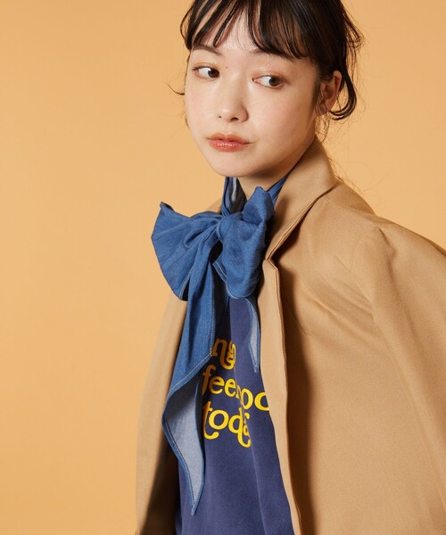 FREAK'S STORE（フリークスストア）の「CRAVAT/クラバット(付けリボン/付け襟)（付け襟・レディース・ホワイト/サックスブルー/ストライプ/チェック・ﾌﾘ-）」の7枚目の写真