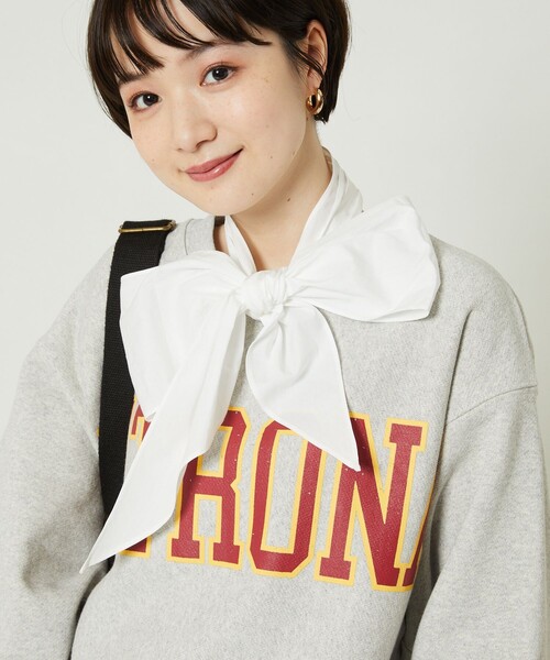 FREAK'S STORE（フリークスストア）の「CRAVAT/クラバット(付けリボン/付け襟)（付け襟・レディース・ホワイト/サックスブルー/ストライプ/チェック・ﾌﾘ-）」の9枚目の写真