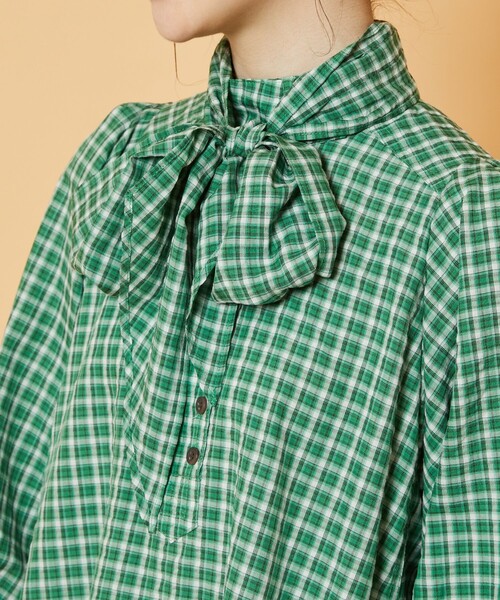 FREAK'S STORE（フリークスストア）の「CRAVAT/クラバット(付けリボン/付け襟)（付け襟・レディース・ホワイト/サックスブルー/ストライプ/チェック・ﾌﾘ-）」の12枚目の写真