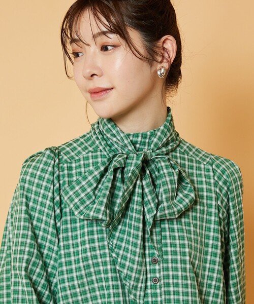 FREAK'S STORE（フリークスストア）の「CRAVAT/クラバット(付けリボン/付け襟)（付け襟・レディース・ホワイト/サックスブルー/ストライプ/チェック・ﾌﾘ-）」の14枚目の写真