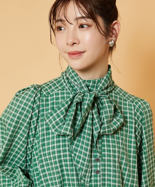 FREAK'S STORE（フリークスストア）の「CRAVAT/クラバット(付けリボン/付け襟)（付け襟・レディース・ホワイト/サックスブルー/ストライプ/チェック・ﾌﾘ-）」の15枚目の写真