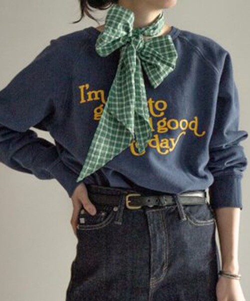 FREAK'S STORE（フリークスストア）の「CRAVAT/クラバット(付けリボン/付け襟)（付け襟・レディース・ホワイト/サックスブルー/ストライプ/チェック・ﾌﾘ-）」の16枚目の写真