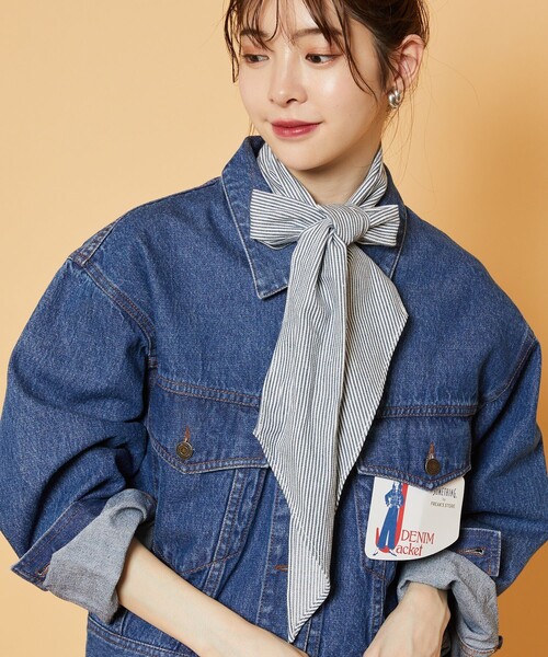 FREAK'S STORE（フリークスストア）の「CRAVAT/クラバット(付けリボン/付け襟)（付け襟・レディース・ホワイト/サックスブルー/ストライプ/チェック・ﾌﾘ-）」の20枚目の写真