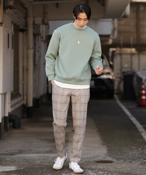 a.v.v(アーヴェヴェ)の「【美脚+楽ちん】チェックストレッチスマートスラックス(スラックス・メンズ・グレー/ベージュ/ライトグレー・46/48/52/50/44)」の19枚目の写真
