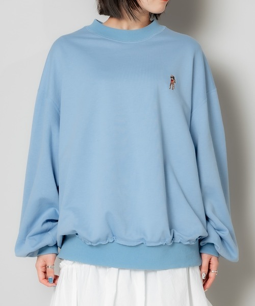 DuKKah（デュカ）の「Dukkah/【低身長向け】オーバーサイズスウェット（スウェット・レディース・サックスブルー/イエロー/グリーン/オートミール/スミクロ・X-SMALL）」の18枚目の写真