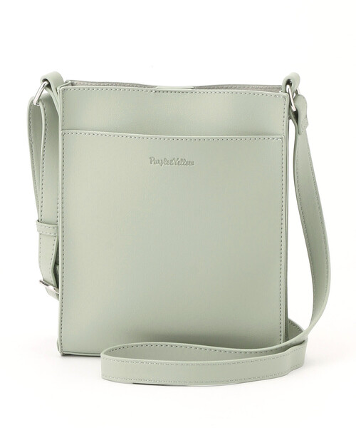 Purple&Yellow（パープルアンドイエロー）の「フェイクレザーミニショルダーバッグ（ショルダーバッグ・メンズ・ライトグリーン/アイボリー/ブラック/グレイッシュベージュ・FREE）」の4枚目の写真