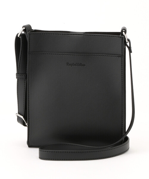 Purple&Yellow（パープルアンドイエロー）の「フェイクレザーミニショルダーバッグ（ショルダーバッグ・メンズ・ライトグリーン/アイボリー/ブラック/グレイッシュベージュ・FREE）」の2枚目の写真