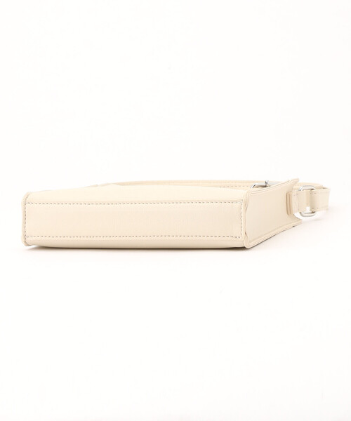 Purple&Yellow（パープルアンドイエロー）の「フェイクレザーミニショルダーバッグ（ショルダーバッグ・メンズ・ライトグリーン/アイボリー/ブラック/グレイッシュベージュ・FREE）」の12枚目の写真