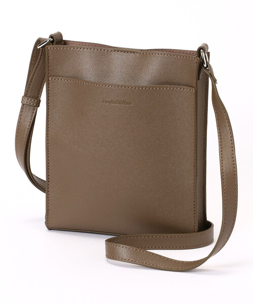 Purple&Yellow（パープルアンドイエロー）の「フェイクレザーミニショルダーバッグ（ショルダーバッグ・メンズ・ライトグリーン/アイボリー/ブラック/グレイッシュベージュ・FREE）」の21枚目の写真