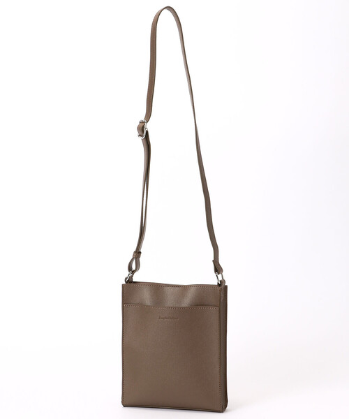 Purple&Yellow（パープルアンドイエロー）の「フェイクレザーミニショルダーバッグ（ショルダーバッグ・メンズ・ライトグリーン/アイボリー/ブラック/グレイッシュベージュ・FREE）」の15枚目の写真