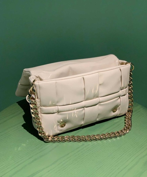 ASH（アッシュ）の「【PEGGY】スクエアハンドバッグ（ハンドバッグ・レディース・ラベンダー/ブラック/アイボリー・ONE SIZE）」の12枚目の写真