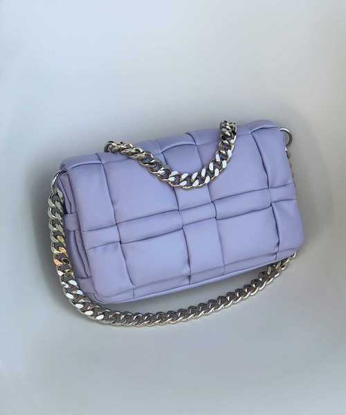 ASH（アッシュ）の「【PEGGY】スクエアハンドバッグ（ハンドバッグ・レディース・ラベンダー/ブラック/アイボリー・ONE SIZE）」の5枚目の写真