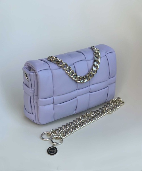 ASH（アッシュ）の「【PEGGY】スクエアハンドバッグ（ハンドバッグ・レディース・ラベンダー/ブラック/アイボリー・ONE SIZE）」の9枚目の写真