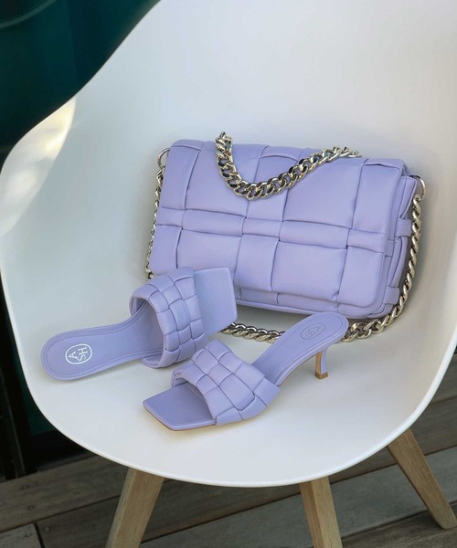 ASH（アッシュ）の「【PEGGY】スクエアハンドバッグ（ハンドバッグ・レディース・ラベンダー/ブラック/アイボリー・ONE SIZE）」の17枚目の写真